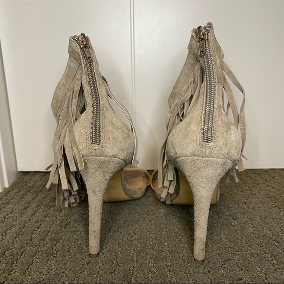 Steve Madden | “Staarz” Beige Suede and Leather Fringe heels | 8.5 - Picture 6 of 8